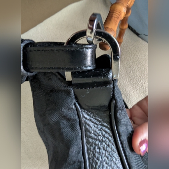 Vintage Gucci Bamboo Monogram Hand And Shoulder Tote Bag Good Condition! - Picture 9 of 16